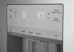 Frigidaire Counter-Depth 22.6-cu ft 3 -Door French Door Refrigerator with Ice Maker with Water and Ice Dispenser ( Stainless steel ) ENERGY STAR Certified