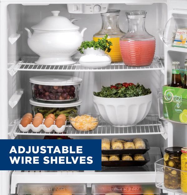 GE 16.6-cu ft Top-Freezer Refrigerator ( White ) ENERGY STAR Certified