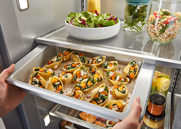 KitchenAid 25.5-cu ft Counter-Depth Side-by-Side Refrigerator Built-In ( Black Stainless Steel with PrintShield Finish )