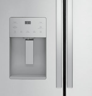 GE Counter-Depth 20.6-cu ft 3 -Door French Door Refrigerator with Ice Maker with Water and Ice Dispenser ( Stainless Steel ) ENERGY STAR Certified