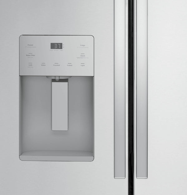 GE Counter-Depth 20.6-cu ft 3 -Door French Door Refrigerator with Ice Maker with Water and Ice Dispenser ( Stainless Steel ) ENERGY STAR Certified