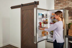 Whirlpool Garage-Ready 12.9-cu ft Counter-Depth Bottom-Freezer Refrigerator Ice Maker Optional (sold separately) ( Fingerprint Resistant Stainless Finish ) Garage Ready ENERGY STAR Certified