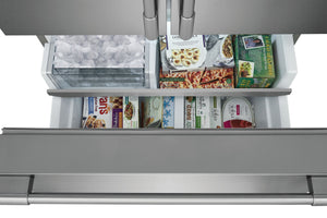 Frigidaire Professional Counter-Depth 22.6-cu ft 3 -Door French Door Refrigerator with Dual Ice Maker with Water and Ice Dispenser ( Smudge-Proof Stainless Steel ) ENERGY STAR Certified