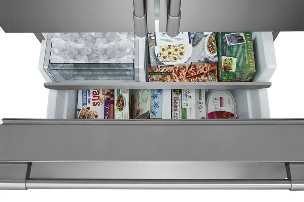 Frigidaire Professional Counter-Depth 22.6-cu ft 3 -Door French Door Refrigerator with Dual Ice Maker with Water and Ice Dispenser ( Smudge-Proof Stainless Steel ) ENERGY STAR Certified