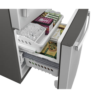 GE 24.9-Cu. Feet Standard-Depth Bottom-Freezer Refrigerator with Ice Maker ( Stainless steel ) ENERGY STAR Certified