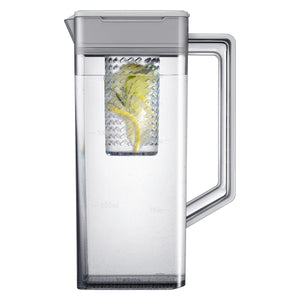 Samsung Bespoke Counter-Depth 24-cu ft 3 -Door Smart Compatible French Door Refrigerator with Dual Ice Maker with Water Dispenser ( Stainless Steel - All Panels ) ENERGY STAR Certified