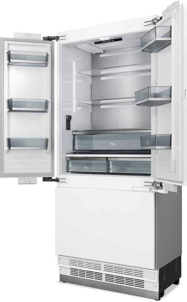 Thor Kitchen Counter-Depth 19.6-cu ft 3 -Door Built-In French Door Refrigerator with Ice Maker with Water Dispenser ( Custom panel ready ) ENERGY STAR Certified