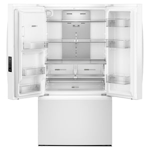 Whirlpool Standard-Depth 29.58-cu ft 3 -Door French Door Refrigerator with Dual Ice Maker with Water and Ice Dispenser ( White ) ENERGY STAR Certified
