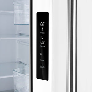 FORNO Counter-Depth Espresso Gallipoli 17.5-cu ft 3 -Door French Door Refrigerator with Ice Maker with Ice Dispenser ( White ) ENERGY STAR Certified