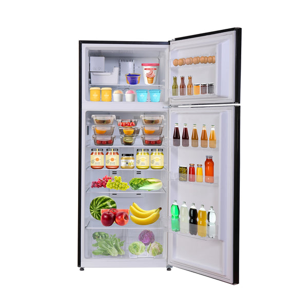 ConServ 18-cu ft Counter-Depth Top-Freezer Refrigerator with Ice Maker ( Black )