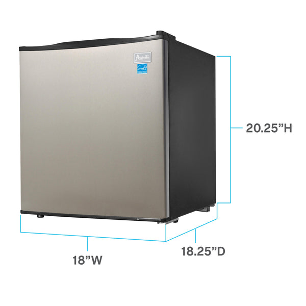 Avanti 1.7-cu ft Mini Fridge ( Stainless Steel ) ENERGY STAR