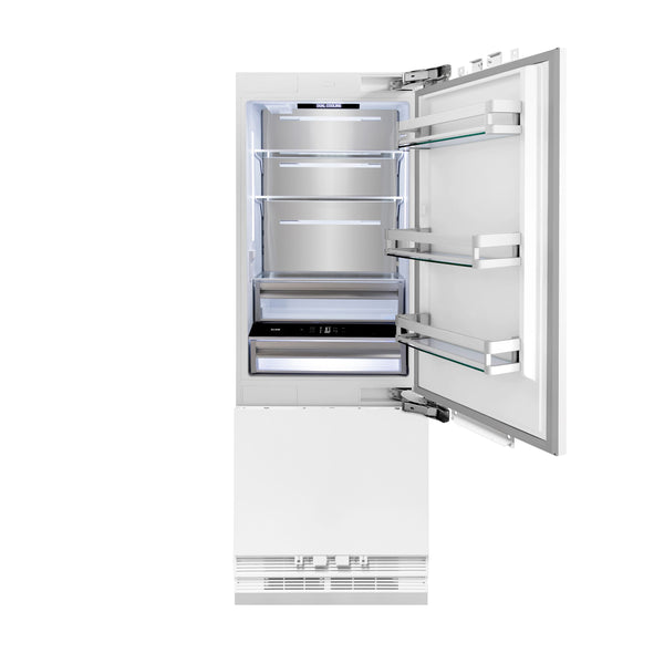 ZLINE KITCHEN & BATH 16.1-cu ft Counter-Depth Built-In Bottom-Freezer Refrigerator with Ice Maker ( Panel-Ready ) ENERGY STAR Certified