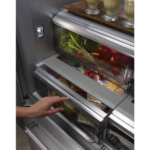 KitchenAid Standard-Depth 24.2-cu ft 3 -Door Built-In French Door Refrigerator with Ice Maker ( Black Stainless with PRINTSHIELD ) ENERGY STAR Certified