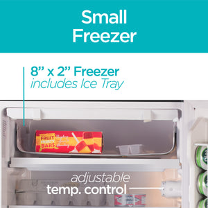 BLACK+DECKER 4.3-cu ft Mini Fridge with Freezer ( Black ) ENERGY STAR