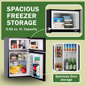 Equator Advanced Appliances 3.2-cu ft Mini Fridge with Freezer ( Stainless ) ENERGY STAR