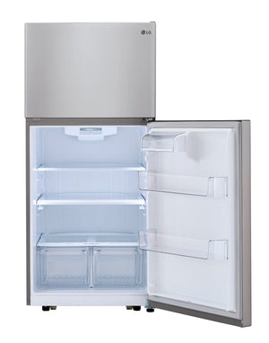 LG 20.2-cu ft Top-Freezer Refrigerator ( Stainless Steel ) ENERGY STAR Certified