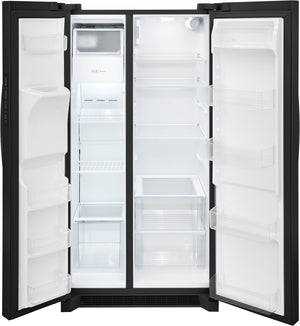 Frigidaire 25.6-cu ft Side-by-Side Refrigerator with Ice Maker ,Water and Ice Dispenser ( Black ) ENERGY STAR Certified