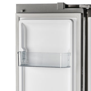 FORNO Salerno 15.6-cu ft Counter-Depth Side-by-Side Refrigerator Built-In ( Stainless steel )