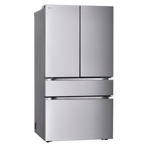 LG Counter-Depth 25.5-cu ft 4 -Door Smart Compatible French Door Refrigerator with Ice Maker with Water Dispenser ( PrintProof Stainless Steel ) ENERGY STAR Certified