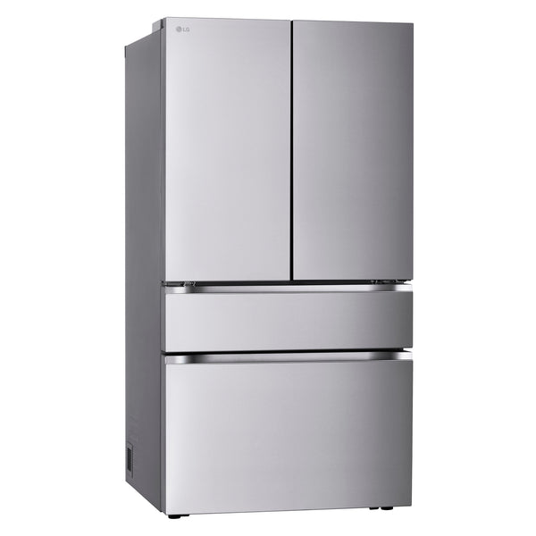LG Counter-Depth 25.5-cu ft 4 -Door Smart Compatible French Door Refrigerator with Ice Maker with Water Dispenser ( PrintProof Stainless Steel ) ENERGY STAR Certified