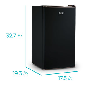 BLACK+DECKER 3.2-cu ft Mini Fridge with Freezer ( Black ) ENERGY STAR