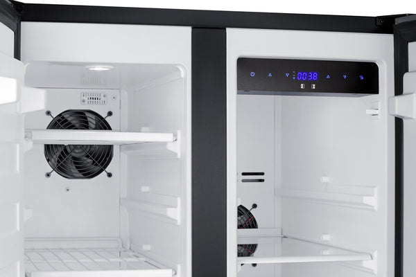 Summit Appliance 3.78-cu ft Built-In Mini Fridge with Freezer ( Stainless steel door and black cabinet )