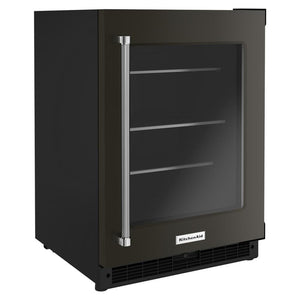 KitchenAid 5.2-cu ft Built-In Mini Fridge ( Black Stainless Steel with PRINTSHIELD )