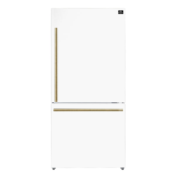 FORNO Espresso 17.2-cu ft Counter-Depth Bottom-Freezer Refrigerator White ) ENERGY STAR Certified