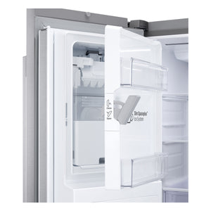 LG Counter-Depth Zero Clearance 23.7-cu ft 3 -Door Smart Compatible French Door Refrigerator with Dual Ice Maker with Water and Ice Dispenser ( PrintProof Stainless Steel ) ENERGY STAR Certified