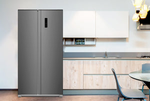 Impecca 18.8-cu ft Counter-Depth Side-by-Side Refrigerator Built-In ( Stainless steel )