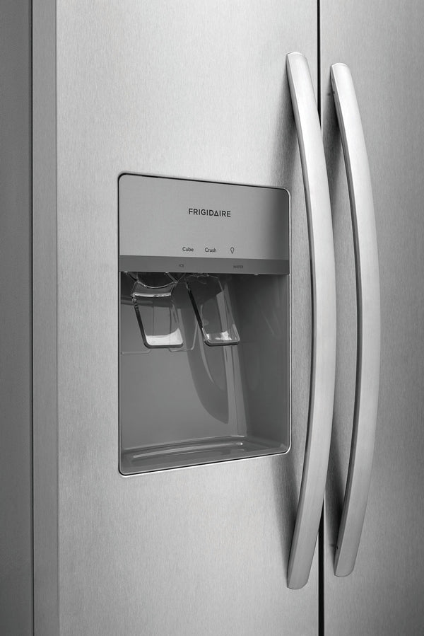 Frigidaire 22.3-cu ft Counter-Depth Side-by-Side Refrigerator with Ice Maker ,Water and Ice Dispenser ( Stainless steel )