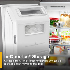 Whirlpool Standard-Depth 26-cu ft 4 -Door French Door Refrigerator with Ice Maker with Water and Ice Dispenser ( Fingerprint Resistant Stainless Steel )