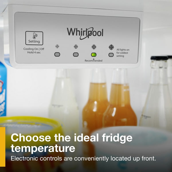 Whirlpool Flexible Storage Bin 17.6-cu ft Top-Freezer Refrigerator ( White )