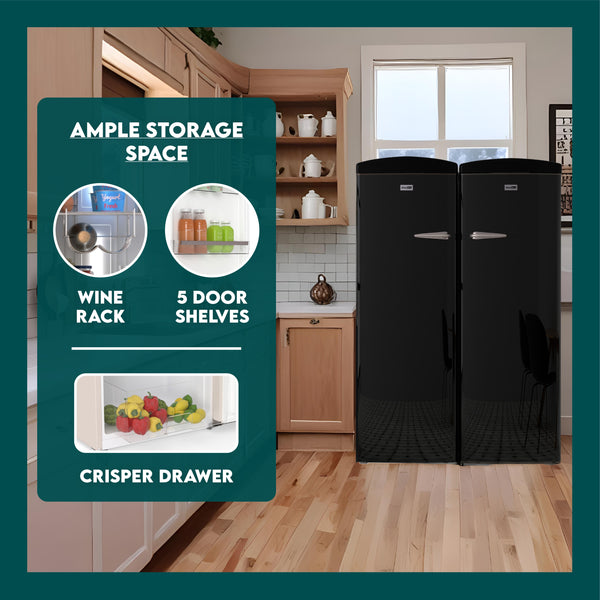 ConServ 19.42-cu ft Counter-Depth Side-by-Side Refrigerator ( Black )