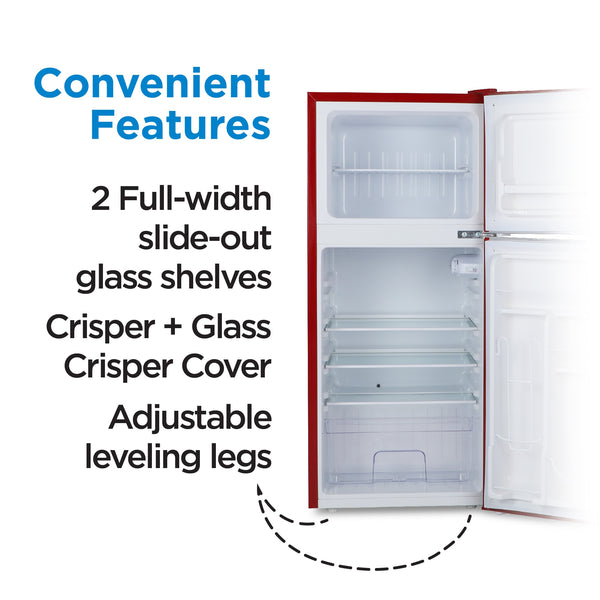 Commercial Cool 4.5-cu ft Mini Fridge with Freezer ( Red )
