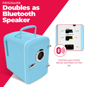 Frigidaire Built-in Bluetooth Speaker 0.3-cu ft Mini Fridge ( Blue ) Garage Ready