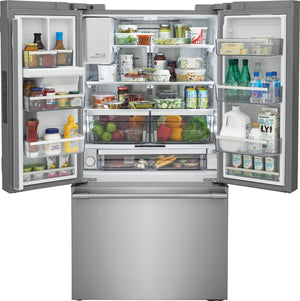 Frigidaire Professional Counter-Depth 22.6-cu ft 3 -Door French Door Refrigerator with Dual Ice Maker with Water and Ice Dispenser ( Smudge-Proof Stainless Steel ) ENERGY STAR Certified