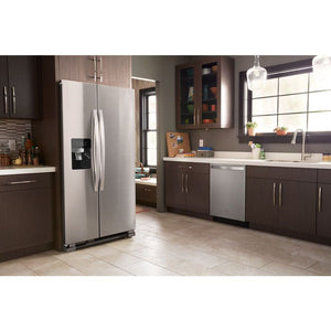 Whirlpool 21.4-cu ft Side-by-Side Refrigerator with Ice Maker ,Water and Ice Dispenser ( Stainless Steel ) ENERGY STAR Certified