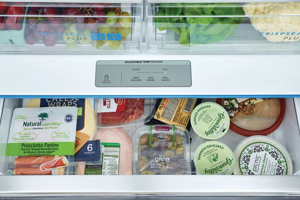 Frigidaire Gallery Counter-Depth 22.6-cu ft 3 -Door French Door Refrigerator with Dual Ice Maker with Water and Ice Dispenser ( Fingerprint Resistant Stainless Steel ) ENERGY STAR Certified