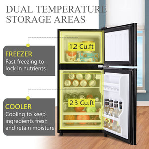 Jeremy Cass 3.5-cu ft with Freezer ( Black )