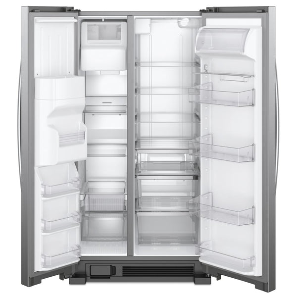 Whirlpool In Door Can Caddy 21.4-cu ft Side-by-Side Refrigerator with Ice Maker ,Water and Ice Dispenser ( Fingerprint Resistant Stainless Steel )