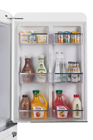 UNIQUE Classic Retro 17.7-cu ft Counter-Depth Bottom-Freezer Refrigerator with Ice Maker ( Marshmallow White ) ENERGY STAR Certified