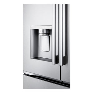 LG Counter-Depth Zero Clearance 23.7-cu ft 3 -Door Smart Compatible French Door Refrigerator with Dual Ice Maker with Water and Ice Dispenser ( PrintProof Stainless Steel ) ENERGY STAR Certified
