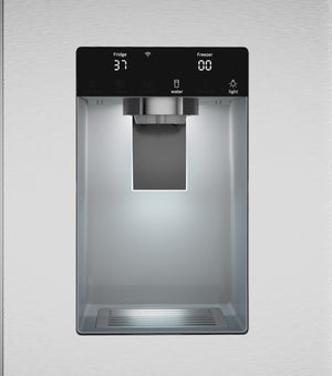 Bosch Counter-Depth 500 Series 21.6-cu ft 3 -Door Smart Compatible French Door Refrigerator with Ice Maker with Water and Ice Dispenser ( Stainless Steel ) ENERGY STAR Certified