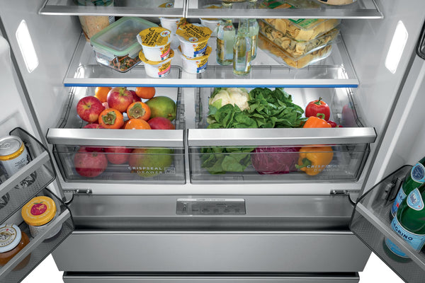 Frigidaire Professional Counter-Depth 21.4-cu ft 4 -Door French Door Refrigerator with Dual Ice Maker with Water and Ice Dispenser ( Smudge-Proof Stainless Steel ) ENERGY STAR Certified