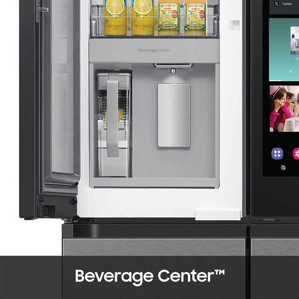 Samsung Bespoke Standard-Depth Family Hub 28.6-cu ft 4 -Door Smart Compatible French Door Refrigerator with Dual Ice Maker with Water Dispenser and Door within Door ( Stainless steel ) ENERGY STAR Certified
