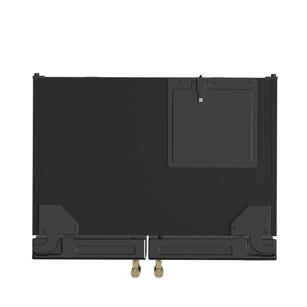 FORNO Salerno Espresso 15.62-cu ft Counter-Depth Side-by-Side Refrigerator ( Black )