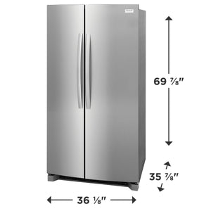 Frigidaire Gallery 26-cu ft Side-by-Side Refrigerator with Ice Maker and Water Dispenser ( Smudge-Proof Stainless Steel ) ENERGY STAR Certified