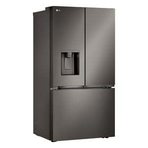 LG Counter-Depth 4 Types of Ice 25.5-cu ft 3 -Door Smart Compatible French Door Refrigerator with Dual Ice Maker with Water and Ice Dispenser ( PrintProof Black Stainless Steel ) ENERGY STAR Certified