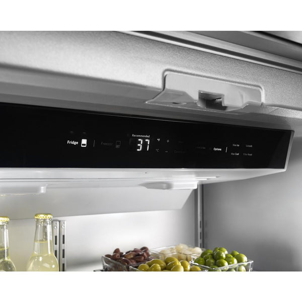 KitchenAid Standard-Depth 20.8-Cu. Feet 3 -Door Built-In French Door Refrigerator with Ice Maker ( Black Stainless Steel with PRINTSHIELD Finish )